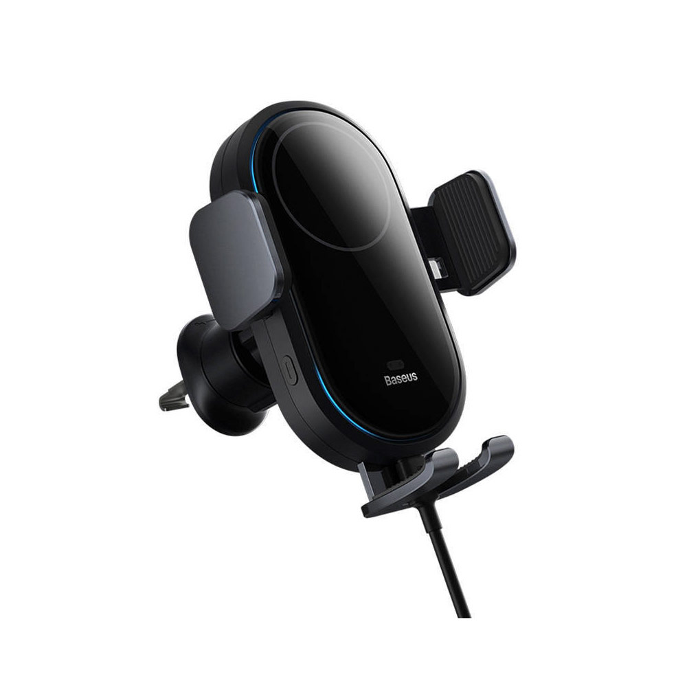Автомобильный держатель Baseus Light Electric Holder Wireless Charger 15W (WXHW03-01) Черный