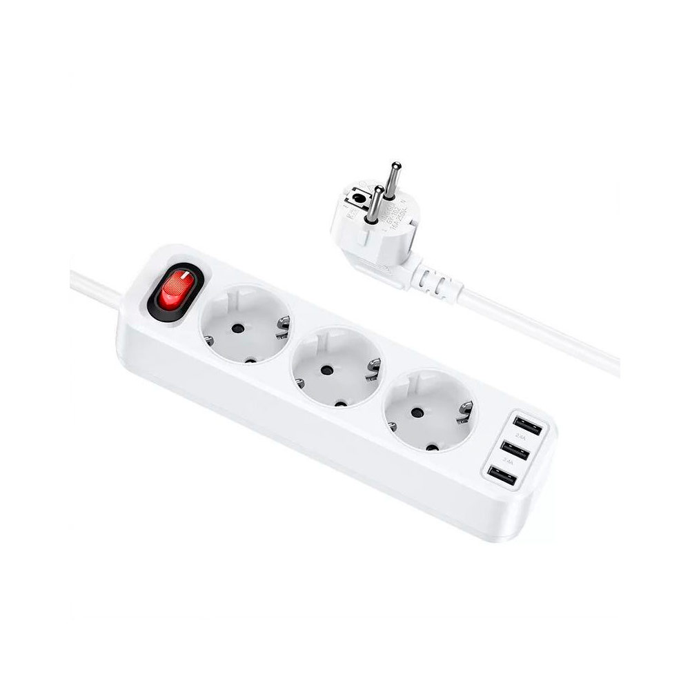 Сетевой фильтр Hoco (AC7A) Белый