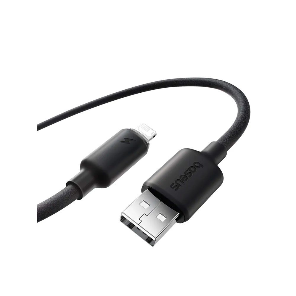 Кабель Baseus Foamed Silicone Fast Charging USB to Lightning (2.4A, 1m) (E0426900) Черный