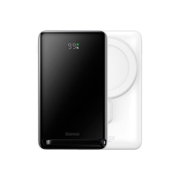 Внешний аккумулятор Baseus Magnetic Bracket Wireless 10000mAh 20W (PPCX000002) Белый