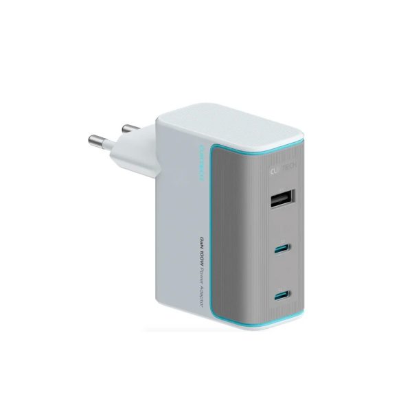 Сетевая зарядка Cuktech Gan 100W (AD1003EU) (2C1A) с кабелем Type-C Белый