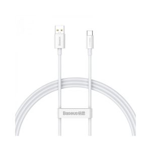 Кабель Baseus Superior Series (SUPERVOOC) Fast USB to Type-C (65W, 1м) (CAYS000902) Белый